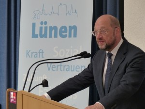 Martin Schulz spricht auf der 150 Jahr Feier der SPD Lünen