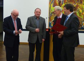 (v.l.) Wolfram Kuschke, Ulrich Klink, Prof. Dr. Ludwig Bußmann, 